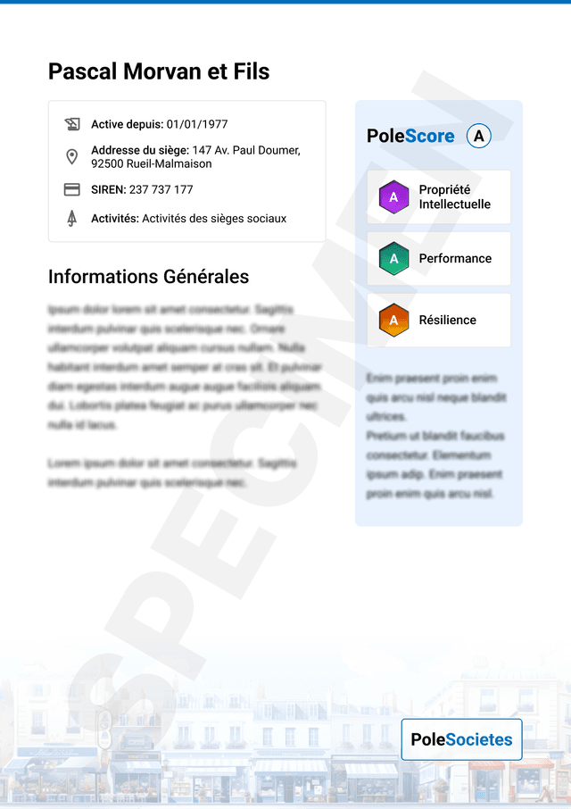 Exemple de document diagnostic PoleScore