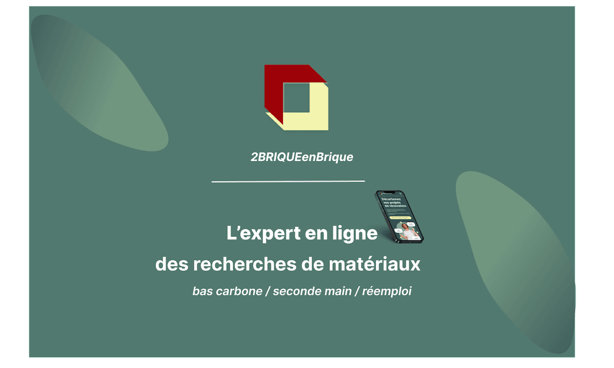 2BRIQUEenBrique agit pour une construction responsable grâce à sa plateforme de matériaux bas-carbone